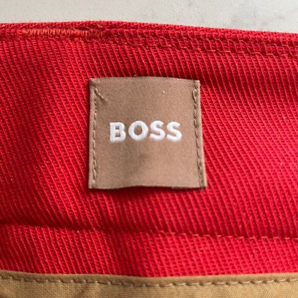 Hugo Boss Tunnai Wool Poly Relaxed Fit Cargo Pants Button Cuff Red Sz 8 NWOT - Picture 11 of 16